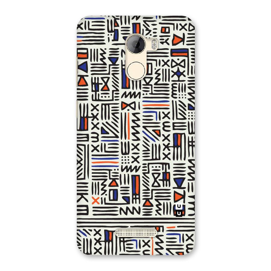 Orange Blue Number Back Case for Gionee A1 LIte