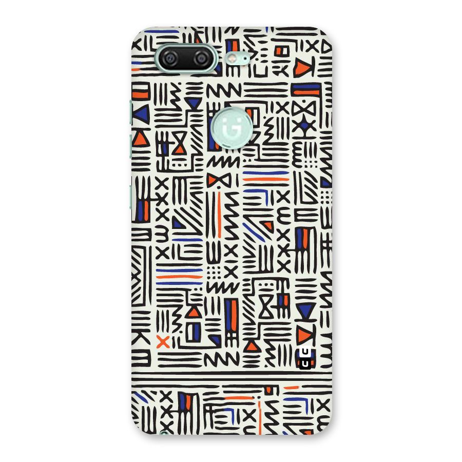 Orange Blue Number Back Case for Gionee S10
