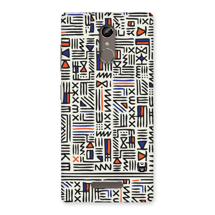 Orange Blue Number Back Case for Gionee S6s