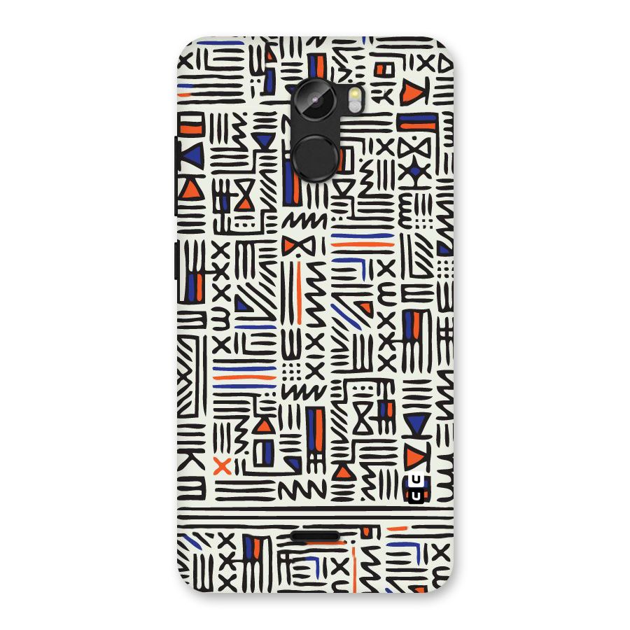 Orange Blue Number Back Case for Gionee X1