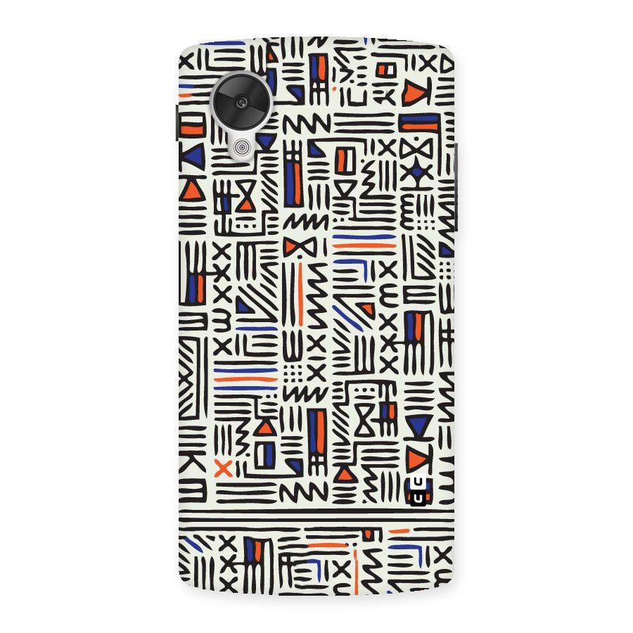 Orange Blue Number Back Case for Google Nexsus 5