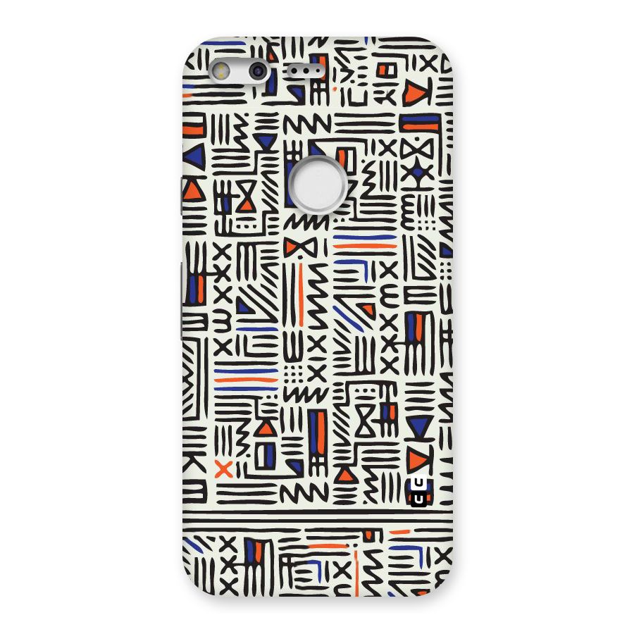 Orange Blue Number Back Case for Google Pixel