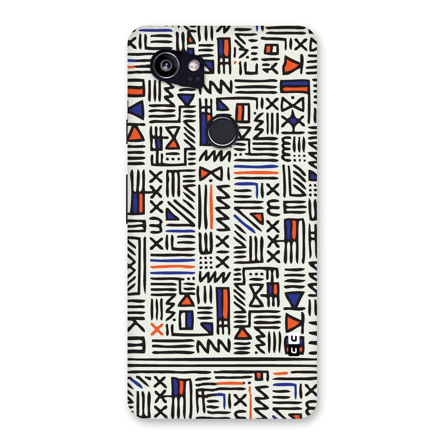 Orange Blue Number Back Case for Google Pixel 2 XL