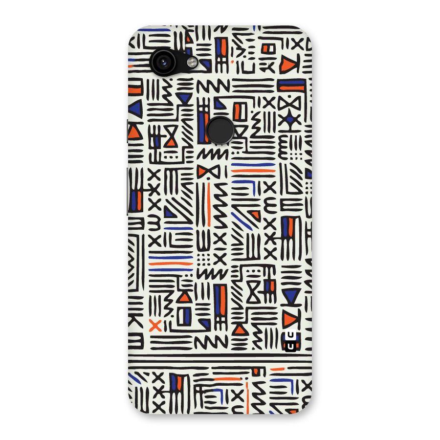 Orange Blue Number Back Case for Google Pixel 3a XL