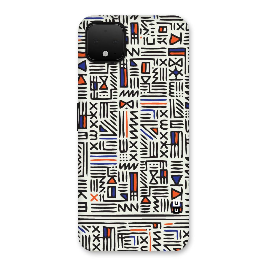 Orange Blue Number Back Case for Google Pixel 4 XL