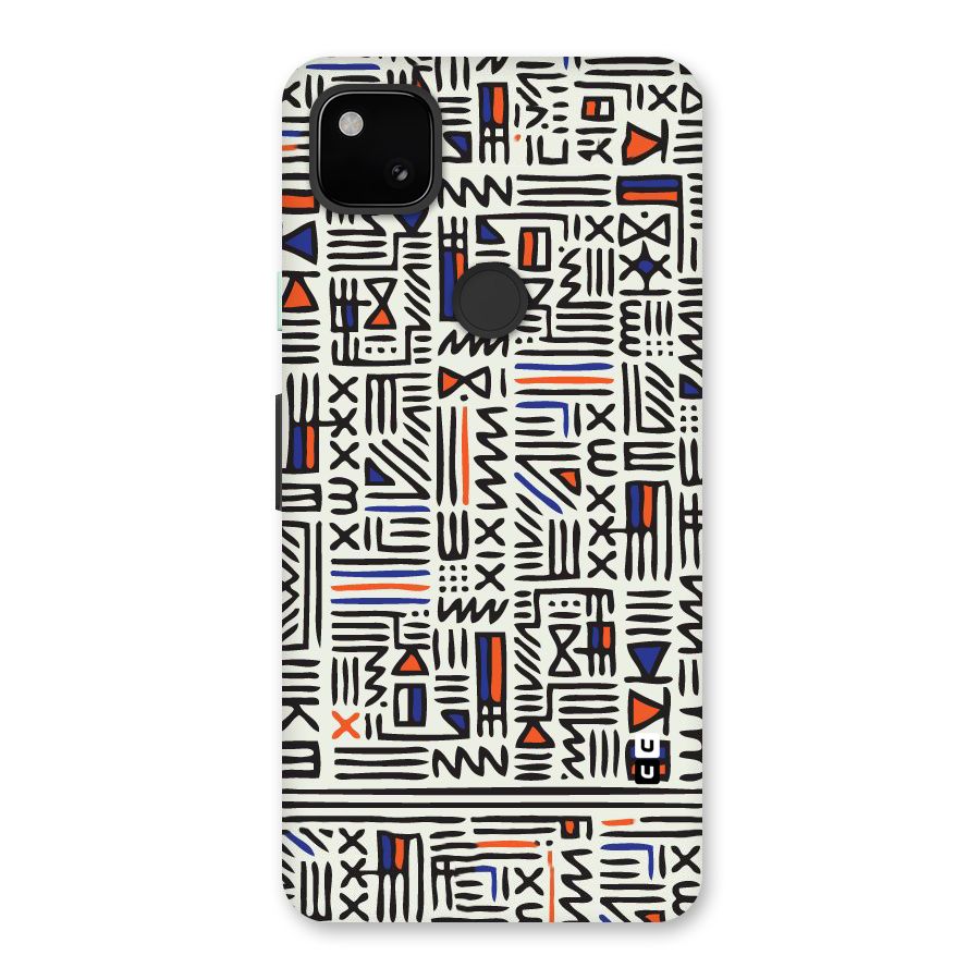 Orange Blue Number Back Case for Google Pixel 4a
