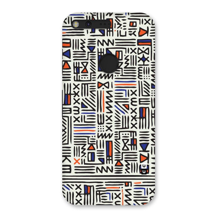Orange Blue Number Back Case for Google Pixel XL