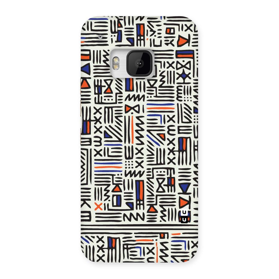 Orange Blue Number Back Case for HTC One M9