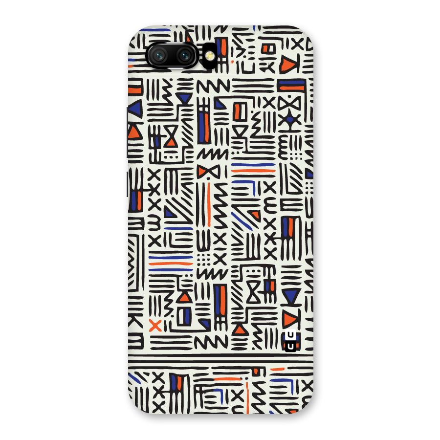 Orange Blue Number Back Case for Honor 10