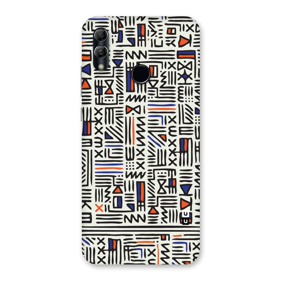 Orange Blue Number Back Case for Honor 10 Lite
