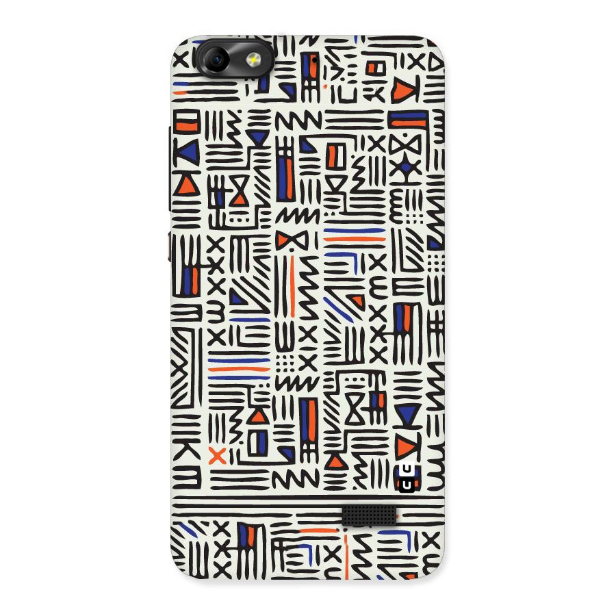 Orange Blue Number Back Case for Honor 4C