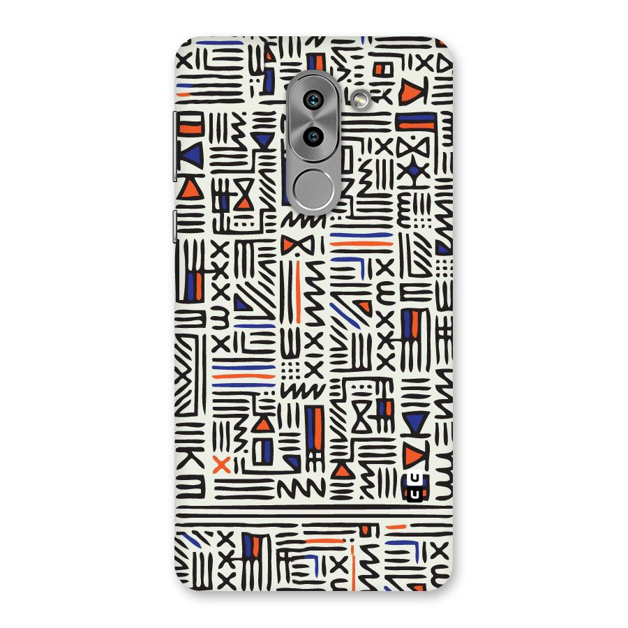 Orange Blue Number Back Case for Honor 6X