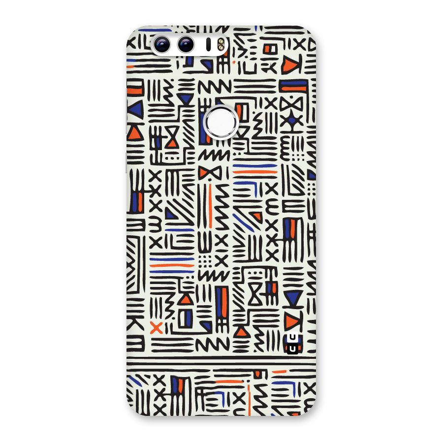 Orange Blue Number Back Case for Honor 8