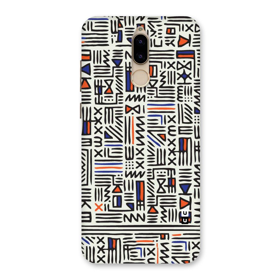 Orange Blue Number Back Case for Honor 9i