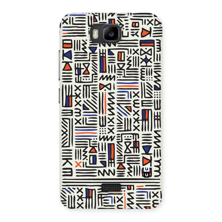 Orange Blue Number Back Case for Honor Bee