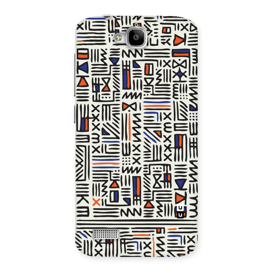 Orange Blue Number Back Case for Honor Holly