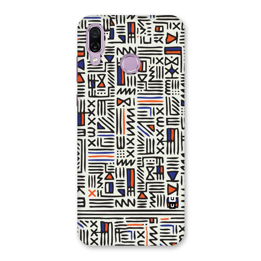Orange Blue Number Back Case for Honor Play