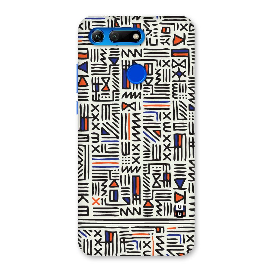 Orange Blue Number Back Case for Honor View 20