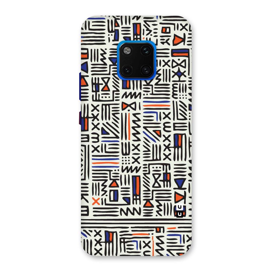 Orange Blue Number Back Case for Huawei Mate 20 Pro