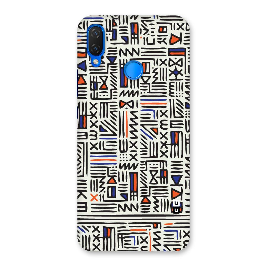 Orange Blue Number Back Case for Huawei P Smart+