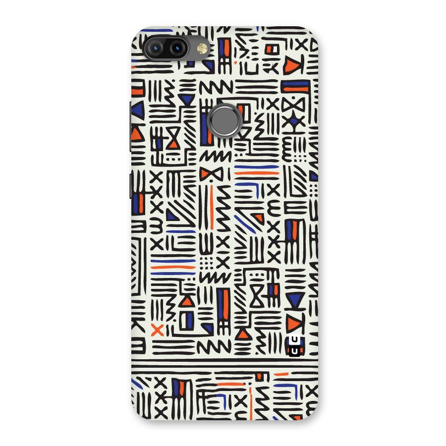 Orange Blue Number Back Case for Infinix Hot 6 Pro