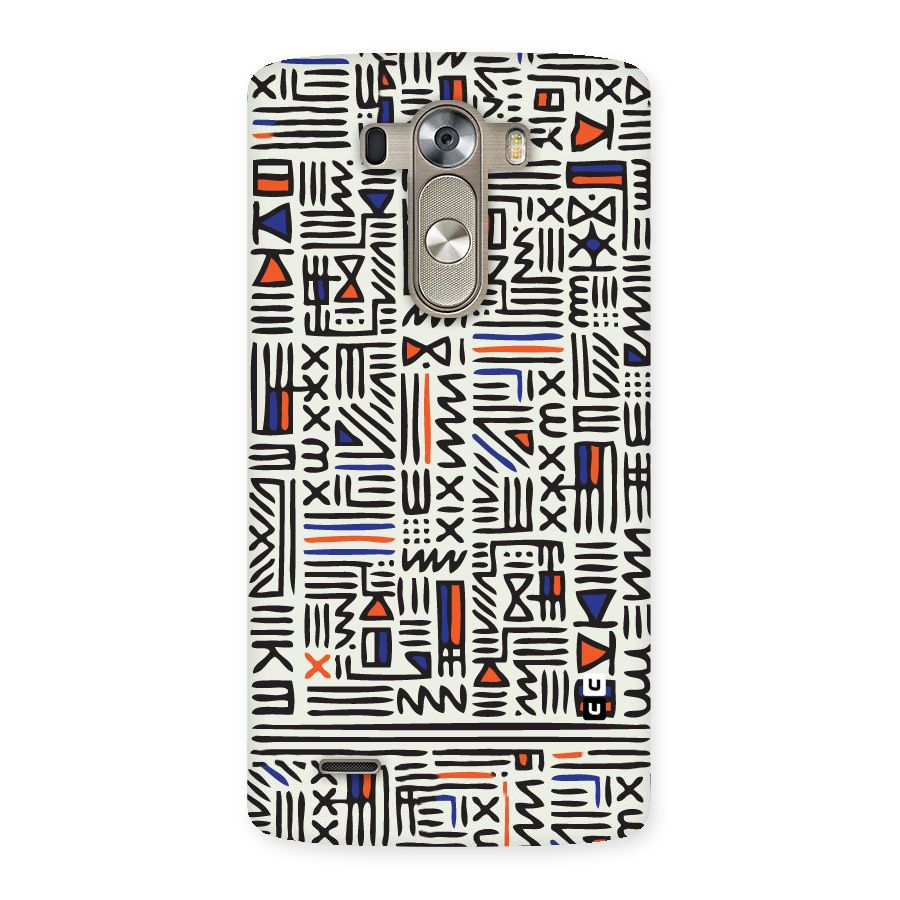 Orange Blue Number Back Case for LG G3
