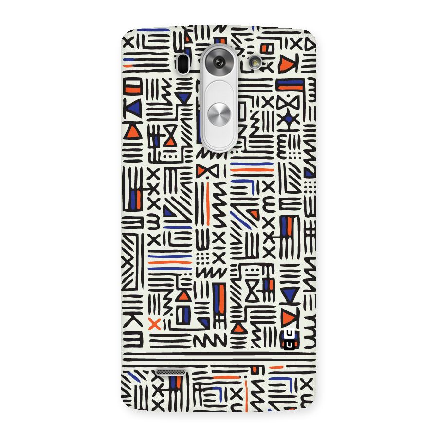 Orange Blue Number Back Case for LG G3 Beat
