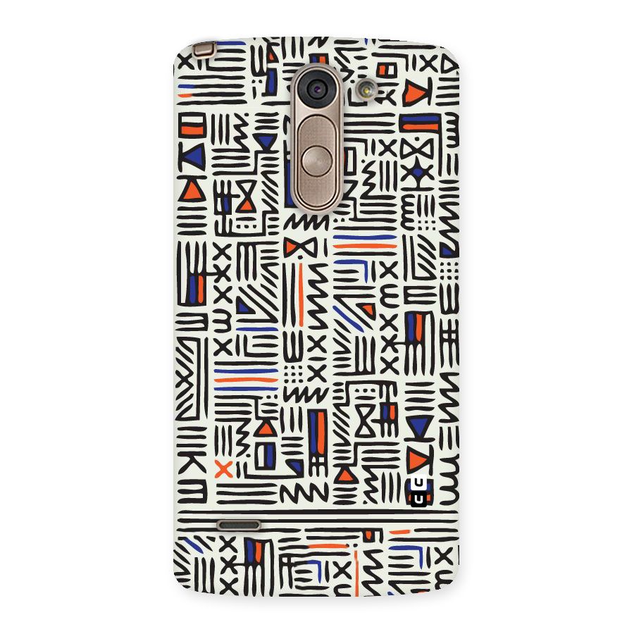 Orange Blue Number Back Case for LG G3 Stylus