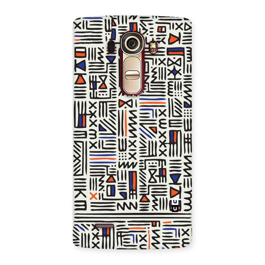 Orange Blue Number Back Case for LG G4