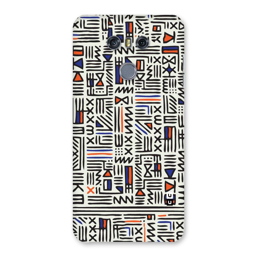 Orange Blue Number Back Case for LG G6