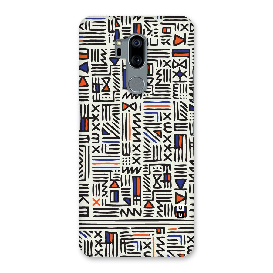 Orange Blue Number Back Case for LG G7