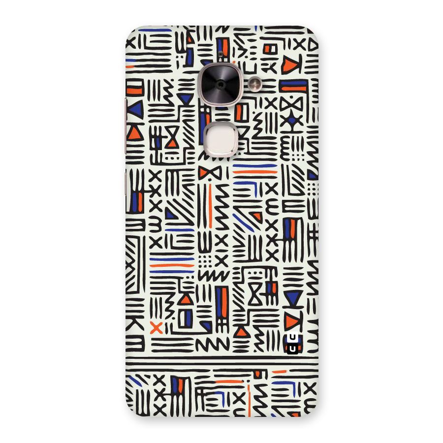Orange Blue Number Back Case for Le 2