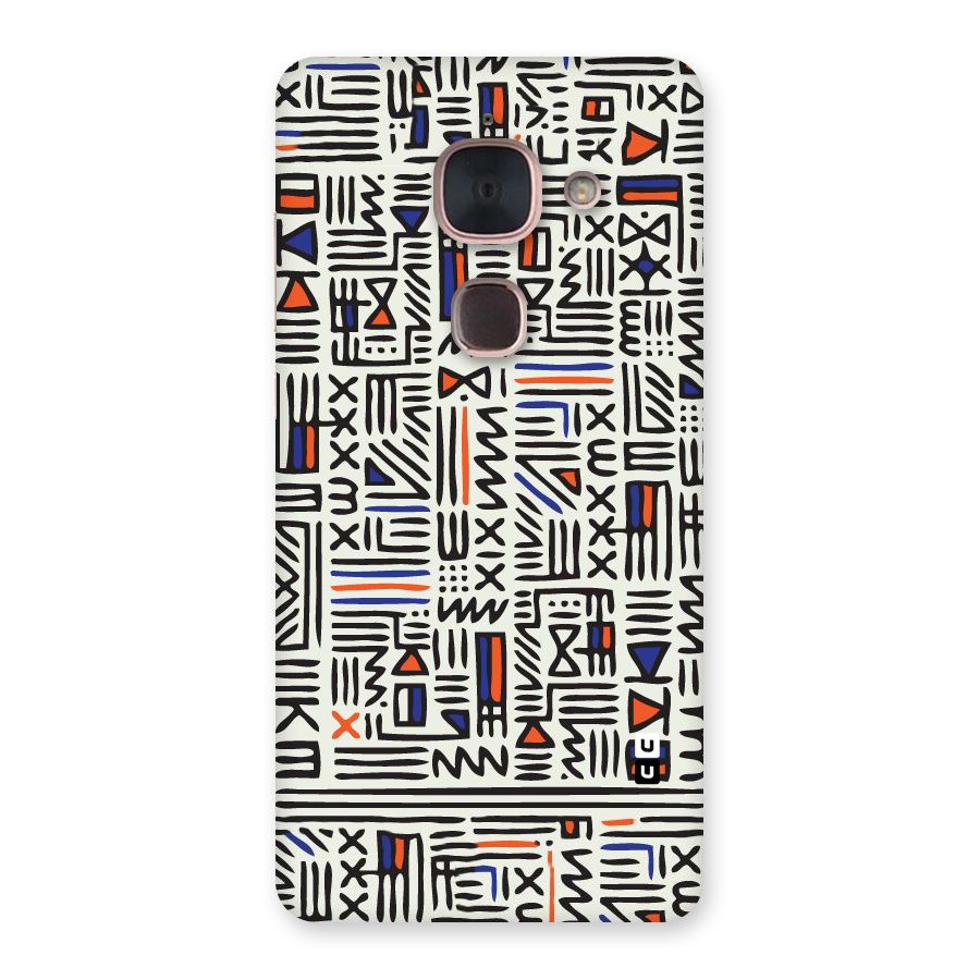Orange Blue Number Back Case for Le Max 2