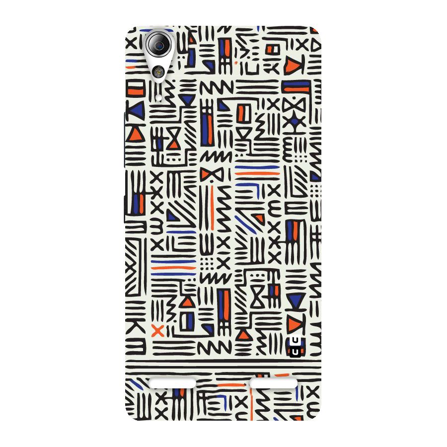 Orange Blue Number Back Case for Lenovo A6000 Plus