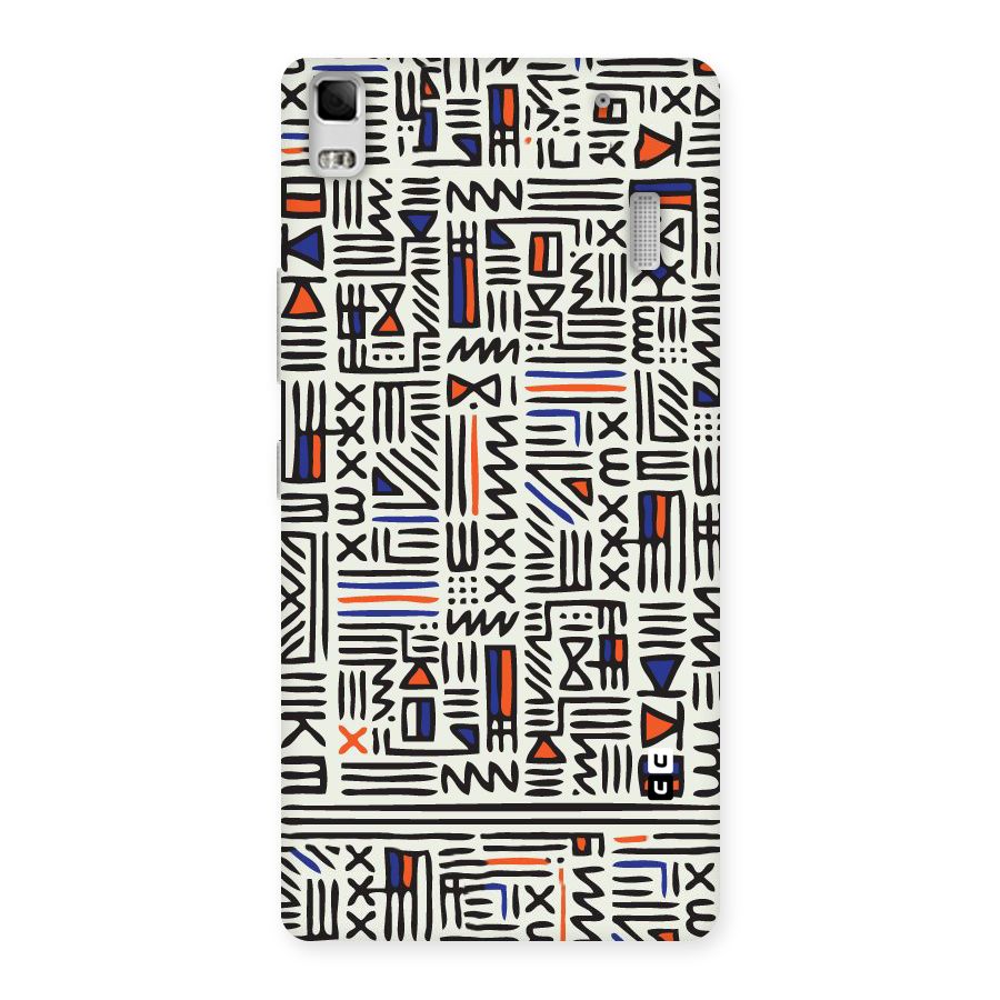 Orange Blue Number Back Case for Lenovo A7000