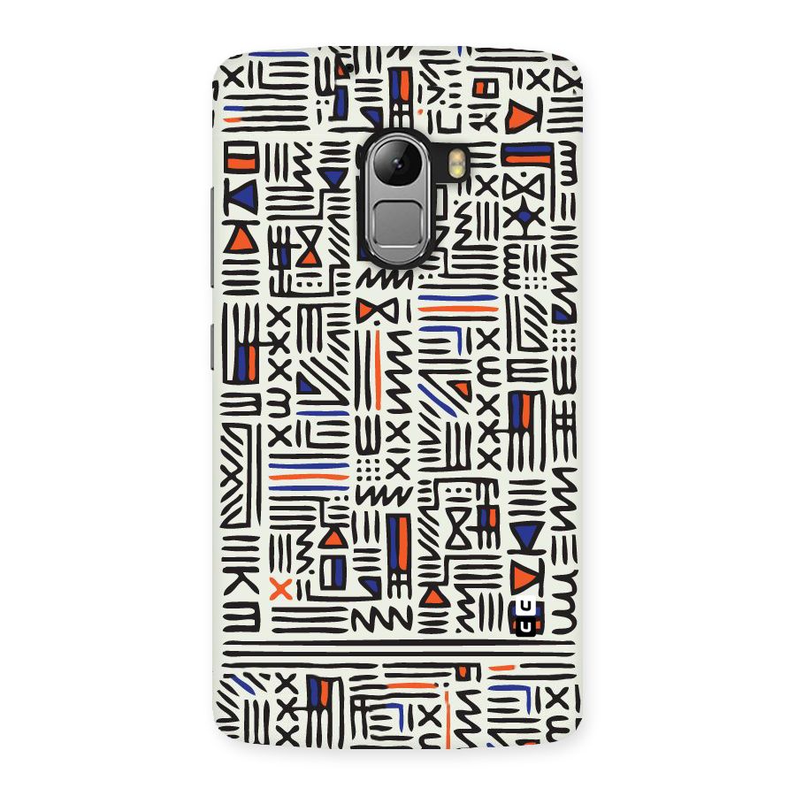 Orange Blue Number Back Case for Lenovo K4 Note