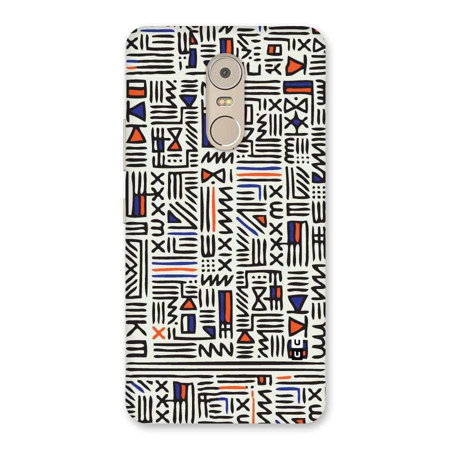Orange Blue Number Back Case for Lenovo K6 Note