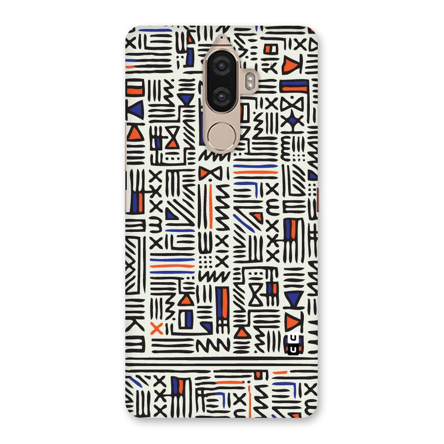 Orange Blue Number Back Case for Lenovo K8 Note