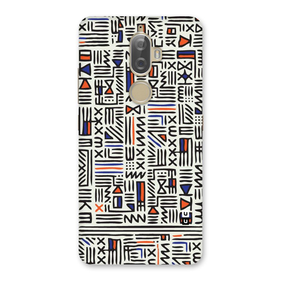 Orange Blue Number Back Case for Lenovo K8 Plus