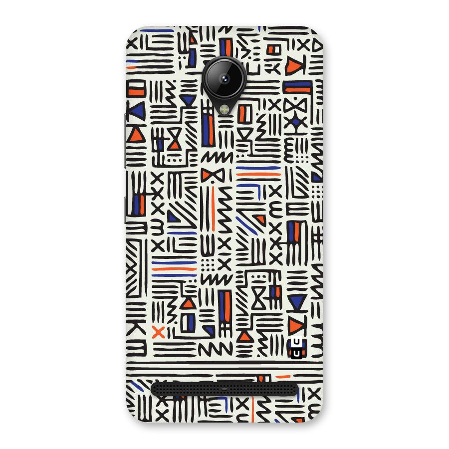 Orange Blue Number Back Case for Lenovo C2