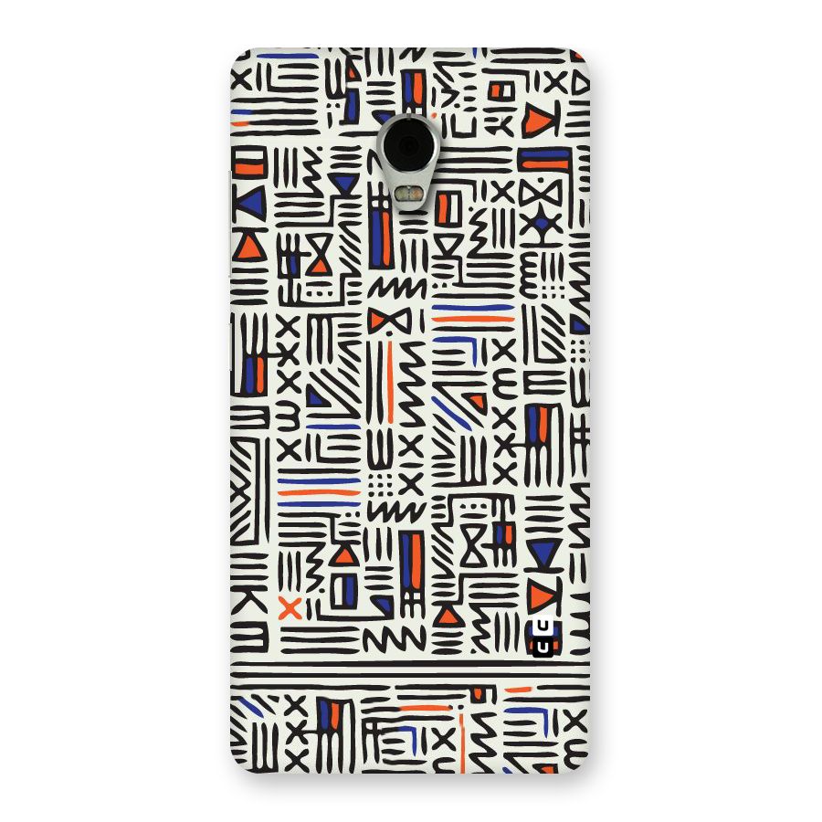 Orange Blue Number Back Case for Lenovo Vibe P1