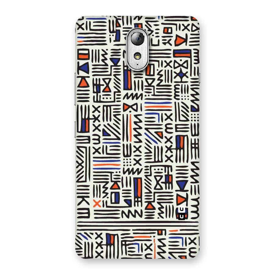 Orange Blue Number Back Case for Lenovo Vibe P1M