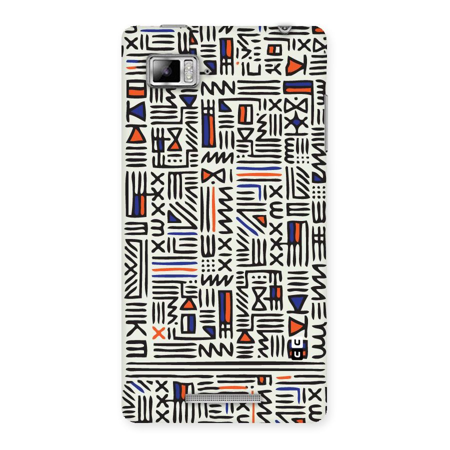 Orange Blue Number Back Case for Lenovo Vibe Z K910