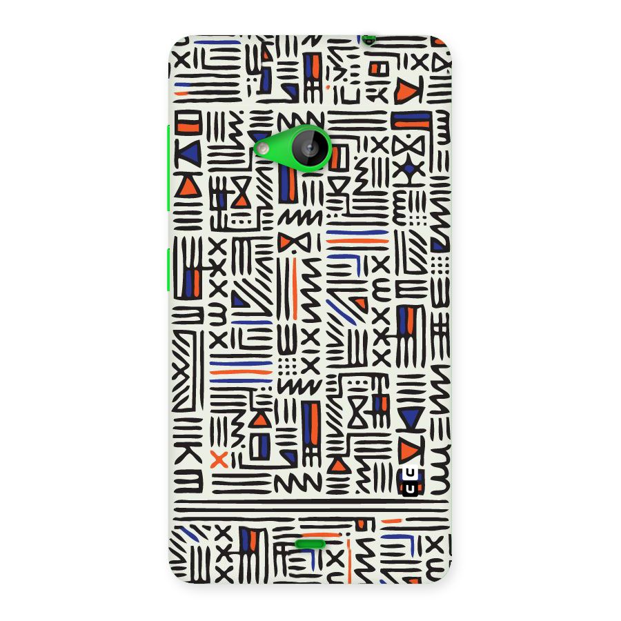 Orange Blue Number Back Case for Lumia 535