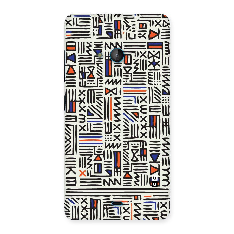 Orange Blue Number Back Case for Lumia 540
