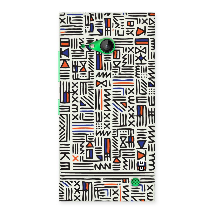 Orange Blue Number Back Case for Lumia 730