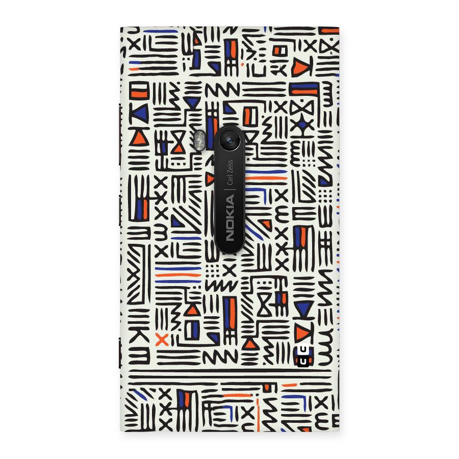Orange Blue Number Back Case for Lumia 920
