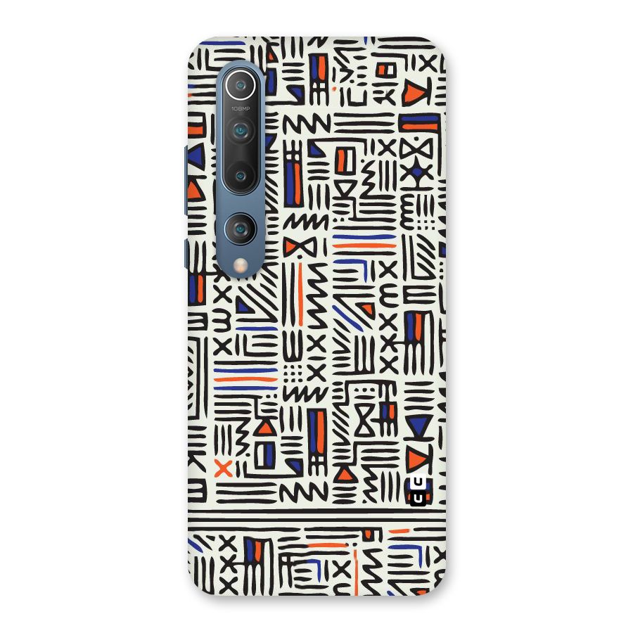 Orange Blue Number Back Case for Mi 10