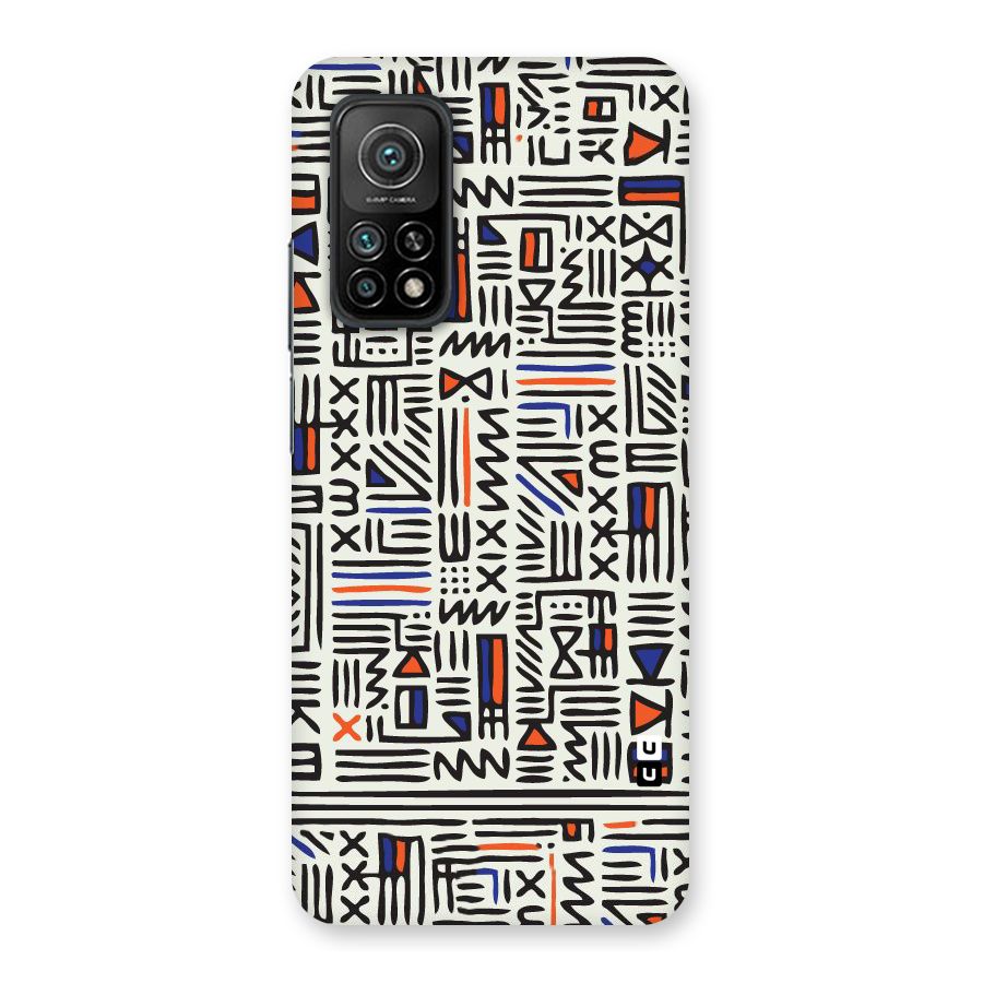 Orange Blue Number Back Case for Mi 10T 5G