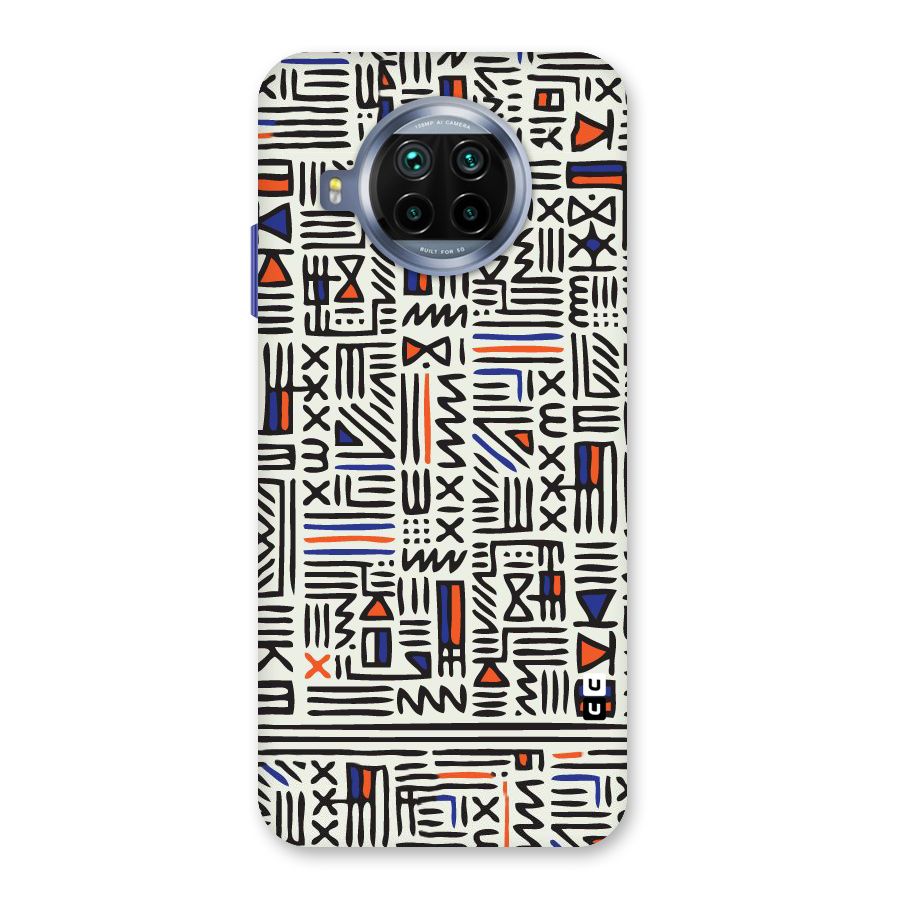 Orange Blue Number Back Case for Mi 10i